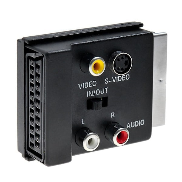 SCART - 3RCA-liitin S-Video AV TV -muunnin IN/UT 21-nastainen SCART - 3 RCA S