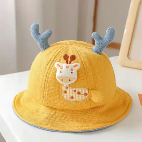Baby Bucket Hat Barn Solhatt GUL