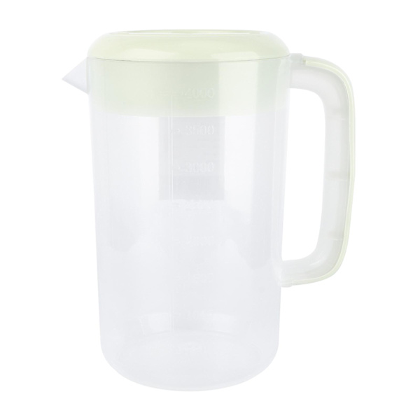 1 stk 4000 ml Plast Stor Kapacitet Juice Koldt Vandbeholder Kande med Låg