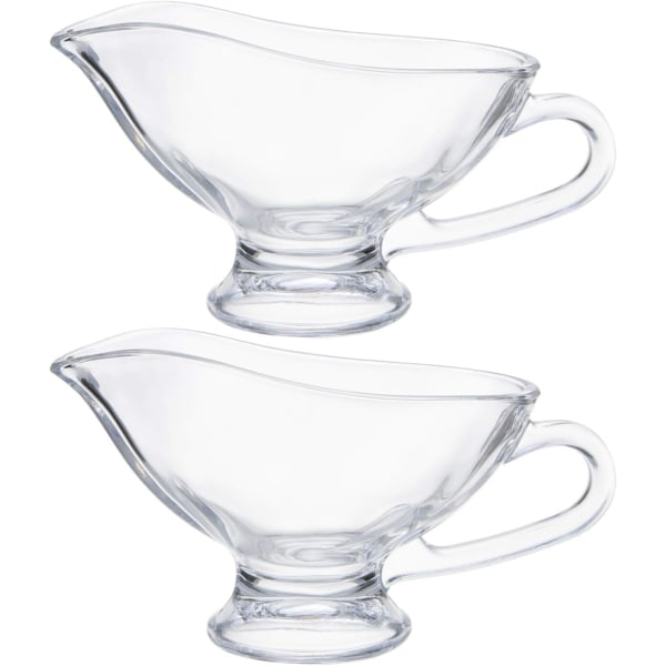 2-pack 33 cl såssnipa i glas med handtag, transparent såssnipa för matlagning, högtidsmåltider och fester