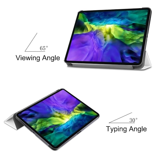 iPad Air 2025-2020 / Pro 11 Kotelo Tri-Fold Valkoinen