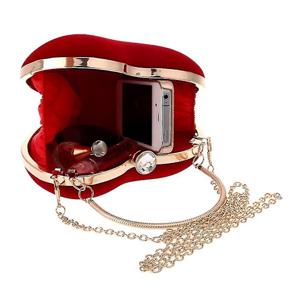 Hjerteformet Håndveske Dame Mote Sminkeveske Kveldsveske Clutch Håndveske Elegant