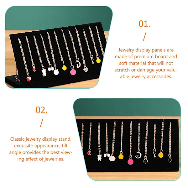 Smyckesdisplaybräda Boutique Halsband Stativ Smyckesorganisatör Fack Smyckesdisplayfodral