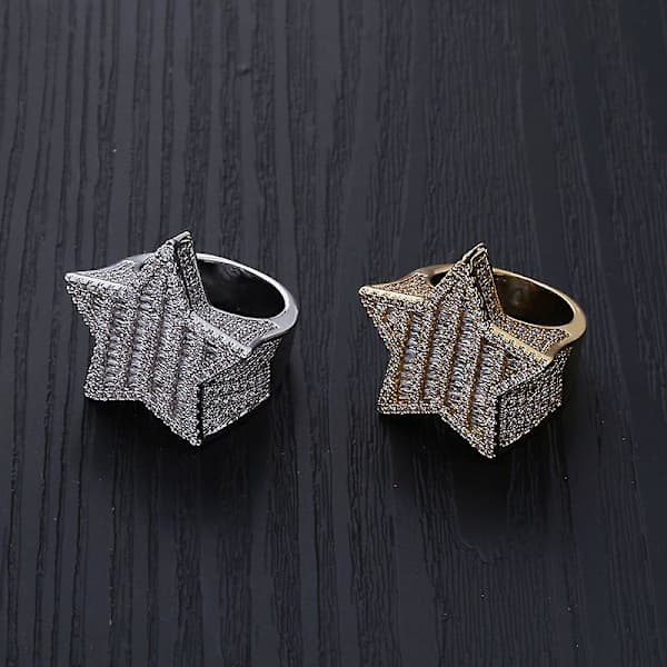Herrring Dam Mikropavé Guld Silverfinish Kubisk Zirkonia