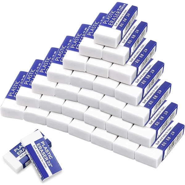 Suddgummi Mjukt Vitt, Mjukt Suddgummi 2B, 30-pack Suddgummin