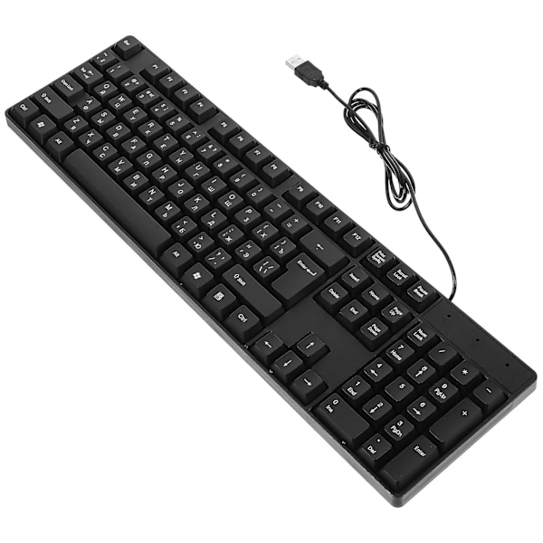 Trådbundet USB-tangentbord för kontor med ryska tecken, tangentbord för datorer