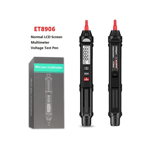 3-i-1 elektrisk testpen multimeter, RMS digital multimeter, spændingstestpen, LCD-display