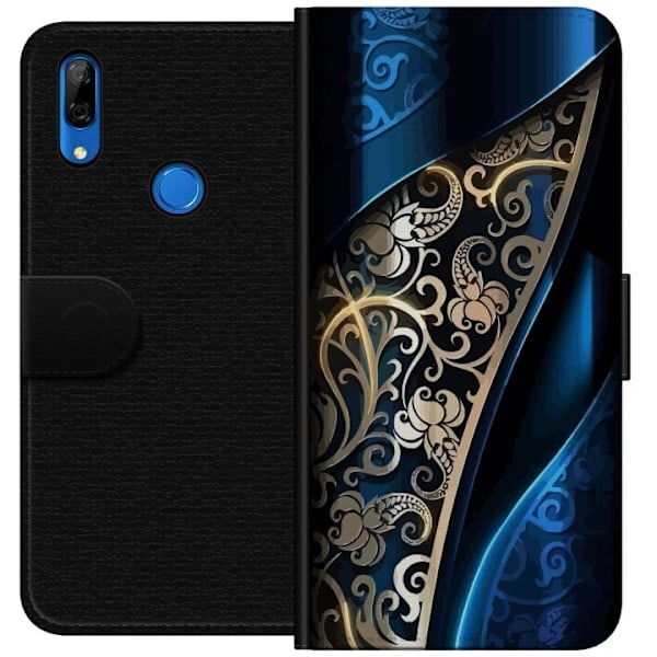 Huawei P Smart Z Lompakkokotelo Sininen ja Kulta