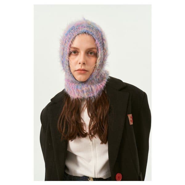 Fusk Sobel Stickad Mössa - Blå, Design Nischsektion Pullover Yllehatt, Vinterkall Mössa