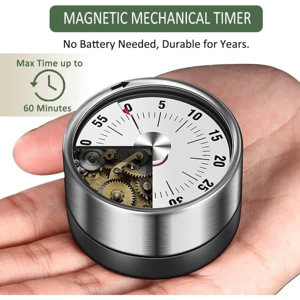 Kjøkken Timer Magnetisk - Visuell Timer for Barn, 60 Minutter Visuell