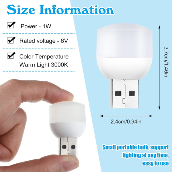 Mini USB Night Lights LED Plug-in lampor Night Light Portable Home