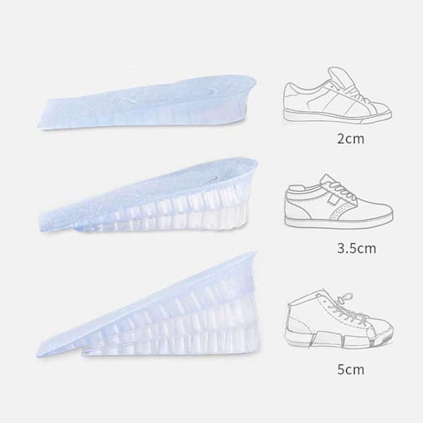 Få Längre Såler i Steg - Økt Lengde Opp Til 5 cm Blå