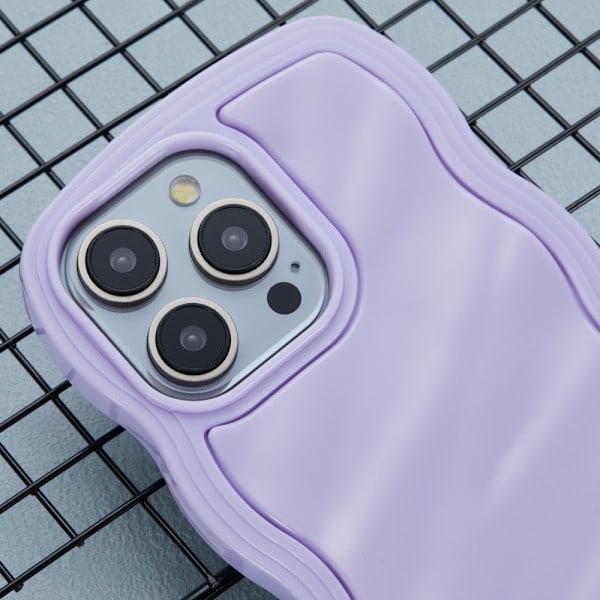 iPhone 14 Pro Max Mobilskall Bølgete Tekstur Lilla