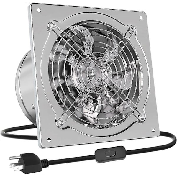 Hg Power 6 tuuman keittiötuuletin, tehokas kylpyhuoneen tuuletin läpällä, kannettava ikkuna pieni savunpoistoilmanvaihtotuuletin myymälään - Perfek 6 inch with Switch