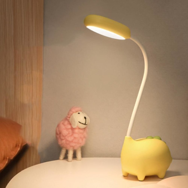 Tegneserie Dinosaur Liten Bordlampe USB-Lading Berøringsfargeendring