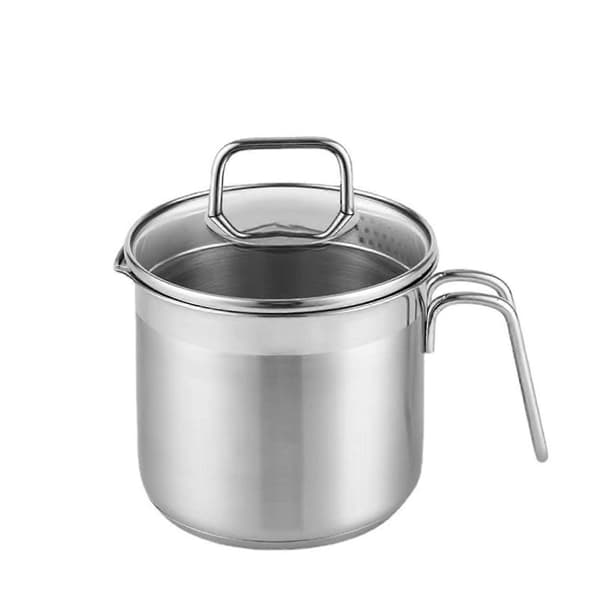 Rustfri kasserolle for koking av melk og sauser 2,5 Quart