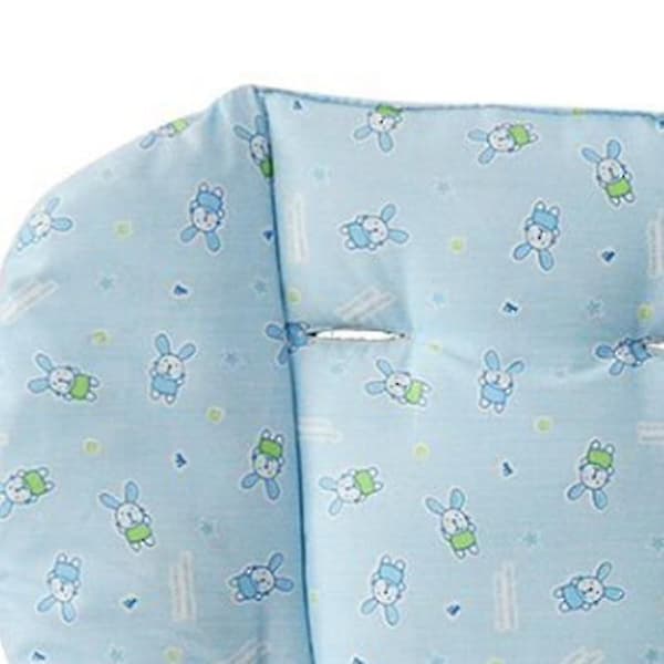 Tjockare Vagn Bomullsdyna för Barn Babymatstol Varm Dyna Blå 64*50*22cm Polyester Bomull