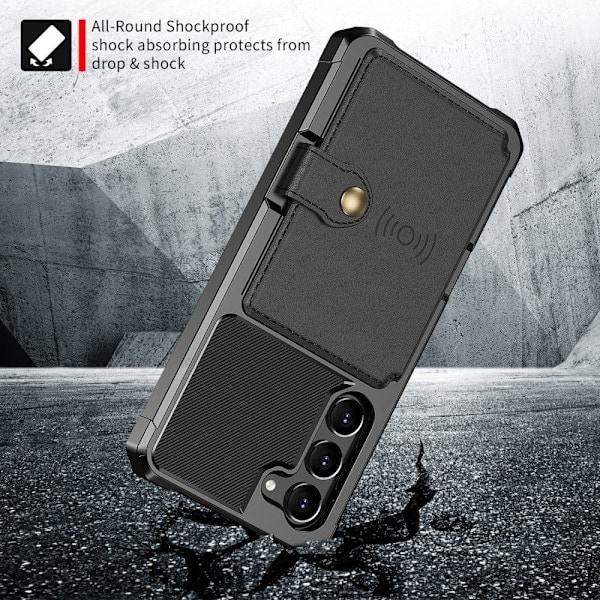Samsung Galaxy S23 Deksel med Magnetisk Lommebok Svart