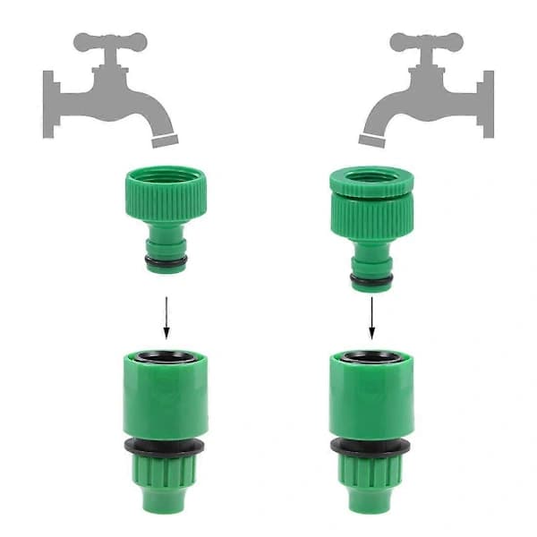 {PL}Snabbkoppling Slangadapter Koppling 8mm Innerdiameter Slangrör för Trädgårdsbevattningssystem 5-pack