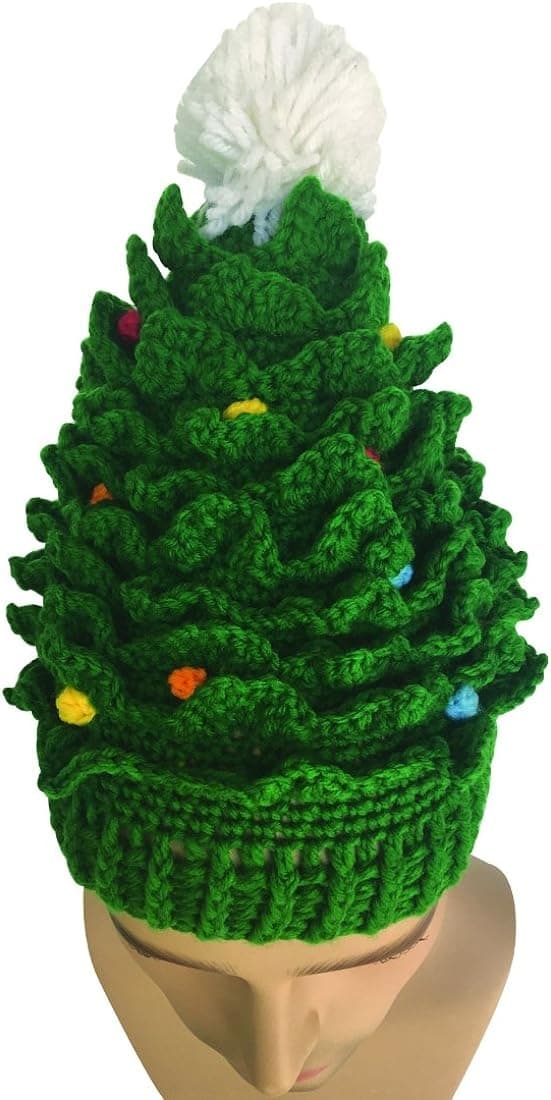Unisex Almi Jul Vinter Stickad Virkad Mössa Tomte