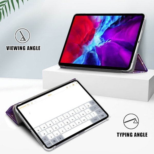 iPad Pro 12.9 (2018/2020/2021) - Tri-Fold Læder Etui - Cosmic Space Cosmic Space