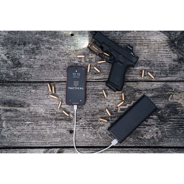 Tactical 1m 2A 10W USB-C - Lightning Latauskaapeli Sileä Valkoinen