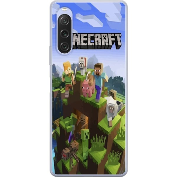 Sony Xperia 10 V Transparent Skal Minecraft