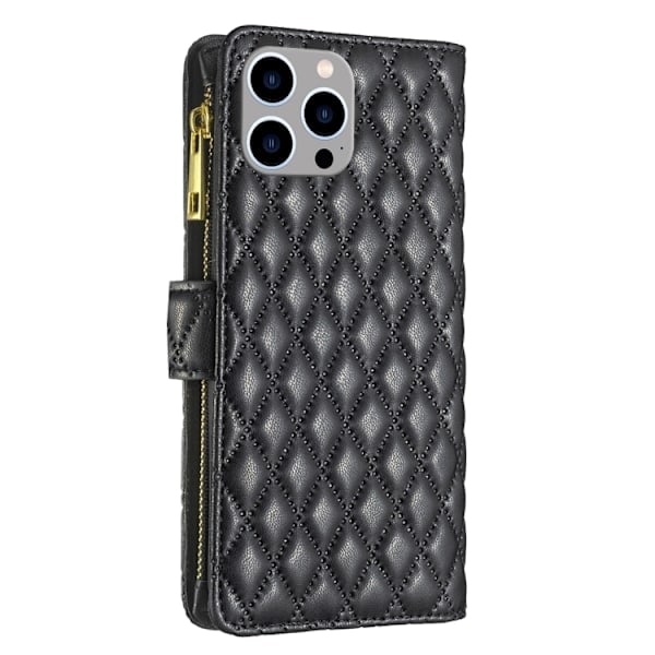 iPhone 15 Pro Max Etui Diamant Multifunktionel Sort