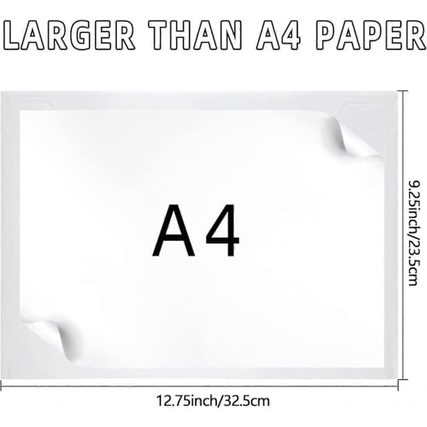 Transparenta plastfickor A4 Dokumentmappar för papper A4 Plastkuvert, 6-pack[PL]