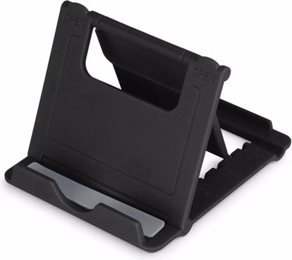 Telefon- og tablet-holder - Universal - Justerbar - Skrivebord - Sort