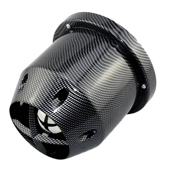 Høyflow Luftfilter i Karbonfibersvamp Modifikasjon Luftfilter Inntaksfilter 76MM Luftfilter