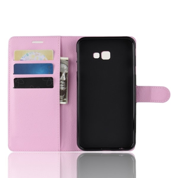 Samsung Galaxy J4 Plus - Litsi Lompakkokotelo - Vaaleanpunainen LightPink Vaaleanpunainen