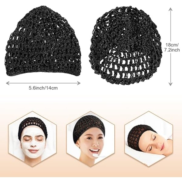 4 st Hårnät Virkad Mössa Mesh Hårnät Virkad Mesh Hårnät Stickad Snood Mössa Mesh Virkade Hårnät