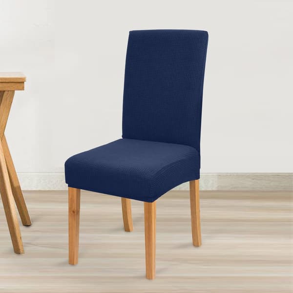 (Navy Blue) 6-pack Premium Waterproof Elastic Chair Covers for Tall Chairs