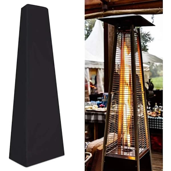 Beskyttelse til terrassevarmer - Pyramideformet beskyttelse til terrassevarmer, Sort