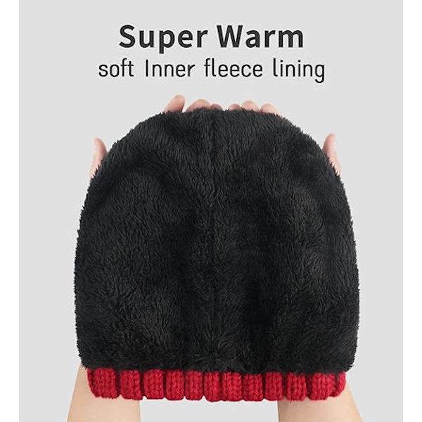 Termiske varme vinterhatte med pom[PL]