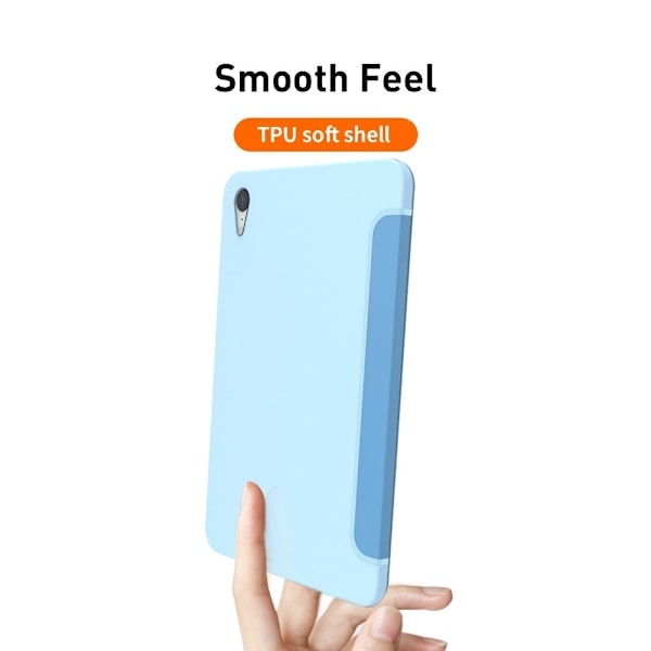 iPad Mini 2024/2021 Kotelo Ohut Kolmiosainen Taitettava Musta