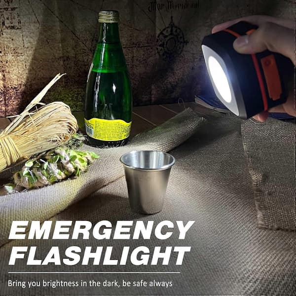 2-pak Solcellelamper til Camping - USB Genopladelige Lamper til Nødsituationer