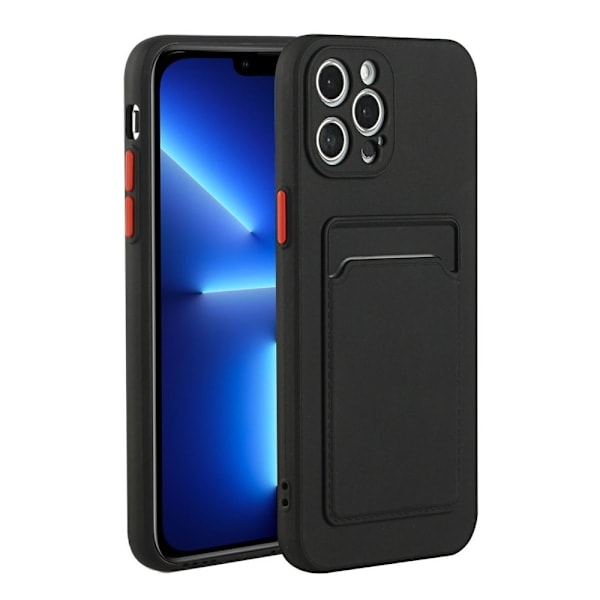 iPhone 13 Pro Cover med Kortlomme Sort