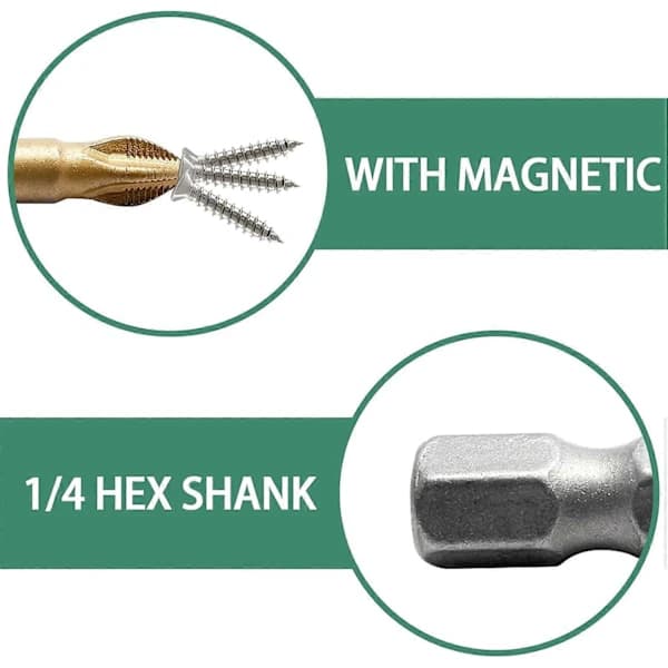 {PL}10 stk. PH2 Antiglid Skruetrækkerbits, 1/4 tomme Hex 50 mm Længde Titan