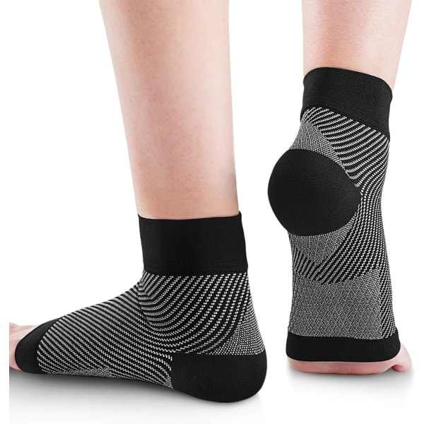 Plantar Fasciitis fodstøttestrømper, Goosehill ankelstøtte kompressionsstrømper fodærmer til ankel, ømme fødder og hælspændingslindring (M)