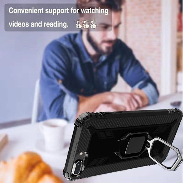 iPhone 7/8 Plus - Ring Cover - Sort Black Svart