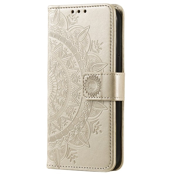 Samsung Galaxy S23 Ultra Etui Mandala Læder Guld