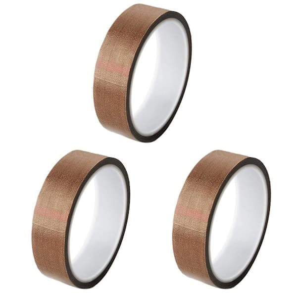 3x PTFE-tejp/tejp för vakuumförpackare, hand- och impulsförseglare (2,5 cm x 10 m)