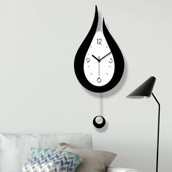 Tysta Väggklockor Vattendroppar Pendel Väggklocka Modern Design Nordisk Stil Vardagsrum Väggklockor Mode Kreativ Sovrum Väggklocka