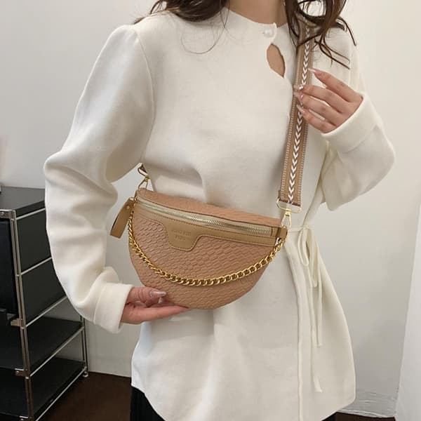 Damkedja Fanny Pack Midjeväska VIT