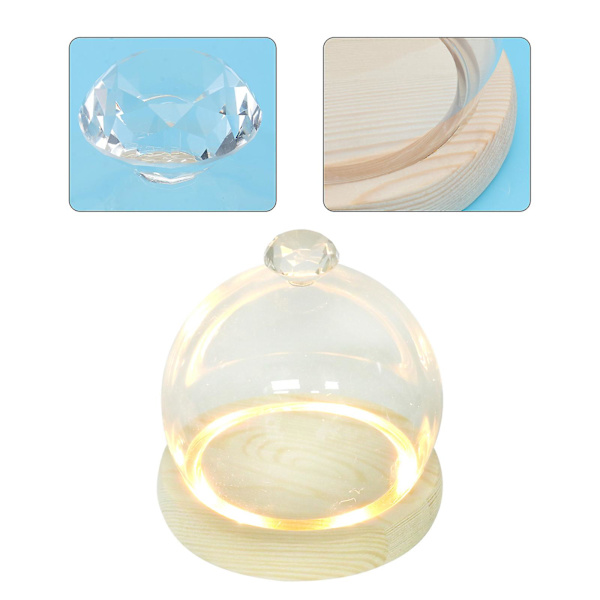 1 Sæt Glas Evighedsblomst Støvdække Bryllup Fødselsdagsfest Ornament Blind Box