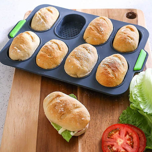 Mini baguette bageplade, non-stick perforeret pande til sprøde brød