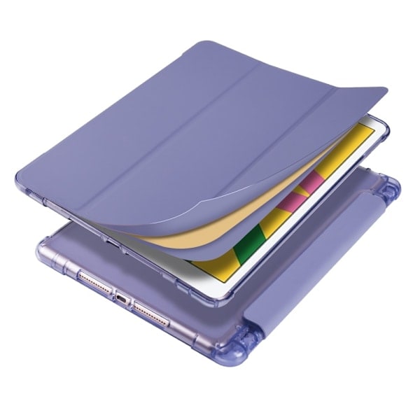 iPad 10.2 2019/2020/2021 Kotelo Tri-Fold Kynätelineellä Harmaanlila Liila