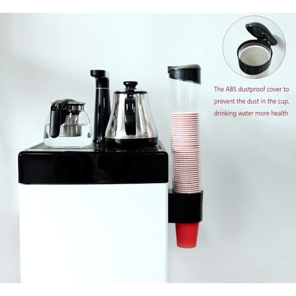 Veggmontert plastkoppholder, papirkoppholder
